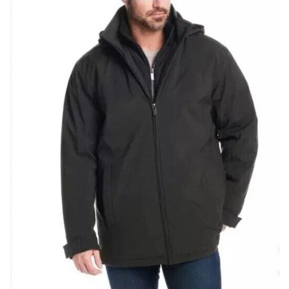 Weatherproof Hooded Insulated Jacket Double-Zip Tech Parka Medium - Picture 1 of 8